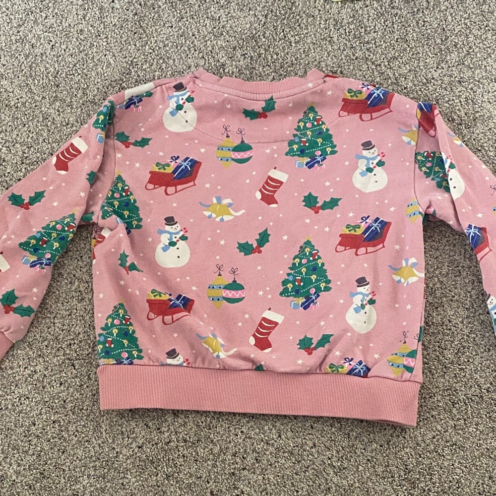 Mini Boden Pink Holiday Sweatshirt - Picture 3 of 3